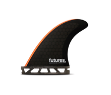 Load image into Gallery viewer, futures techflex John john florence medium small large surf fin with 'futures' branding on a white background