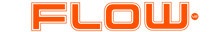 Load image into Gallery viewer, Orange 'FLOW' logo with a checkmark on a white background

