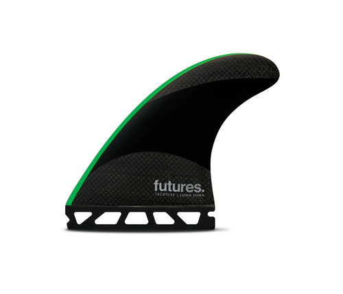 futures techflex John john florence medium small large surf fin with 'futures' branding on a white background
