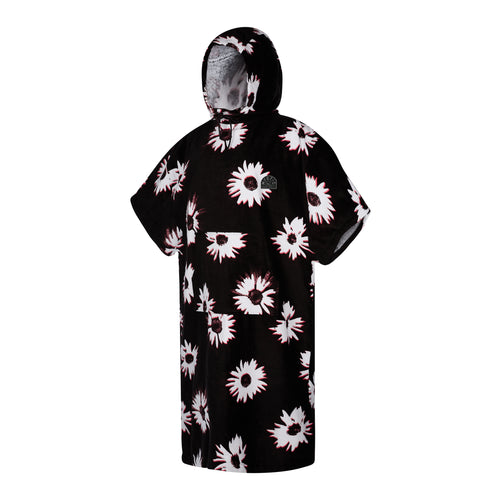 Mystic Poncho Velour black white flowers camouflage kingzspot