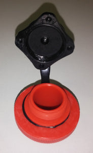 Boston Valve middle part (male) in RED + Black Cap