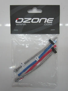 Spare PIGTAILS as used on 4 line water-kites (2 front grey, 1 red, 1 blue)